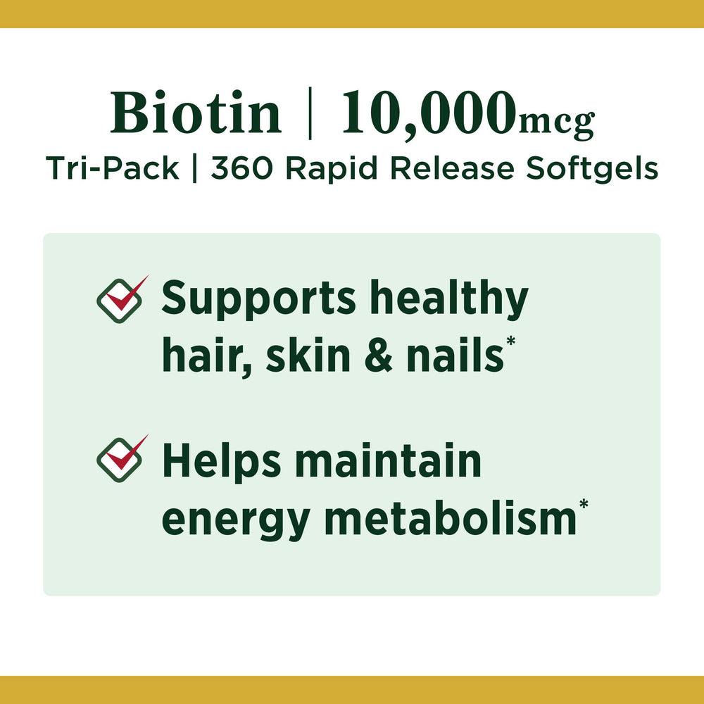 Biotin 10,000 mcg supporting energy metabolism