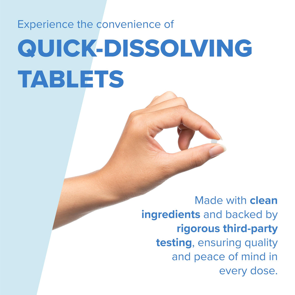 Sublingual Biotin 1000 mcg dissolves quickly under the tongue