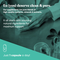 Label highlighting 99.8% purity of Biotin 5000 mcg