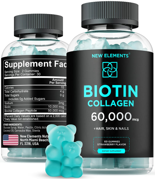 Close-up of Biotin & Collagen Gummies bottle