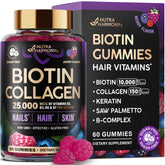 Hero image of Biotin Gummies with Collagen in mixed berry