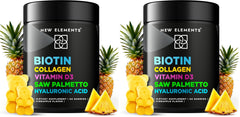 Front packaging of Biotin Gummies with Collagen and Vitamin D3 for hair, skin and nails