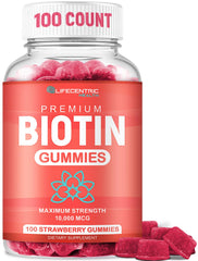 Biotin gummies hair growth hero image