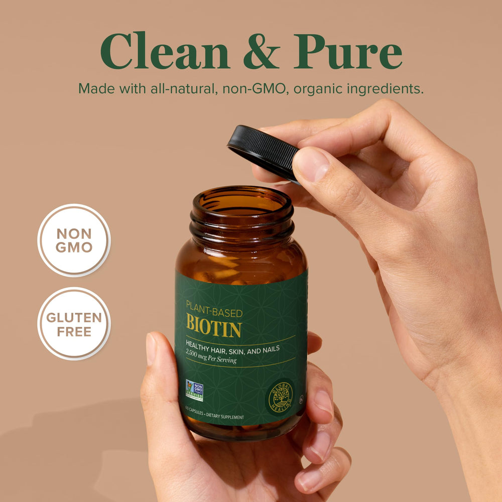 Biotin hair growth capsules manufactured in USA