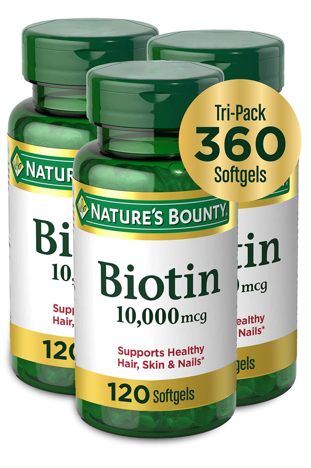 Biotin 10,000 mcg supplement label