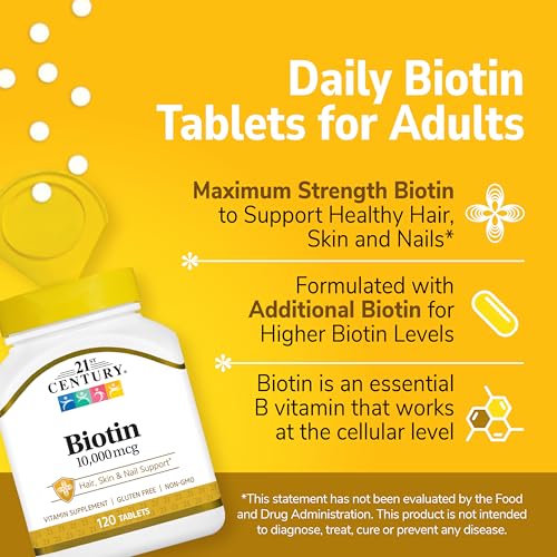 Close-up of Biotin tablets from the bottle