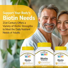 Lab-tested guarantee seal on Biotin supplement