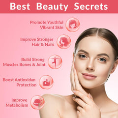 Biotin, Vitamin C, D and B12 with collagen gummies