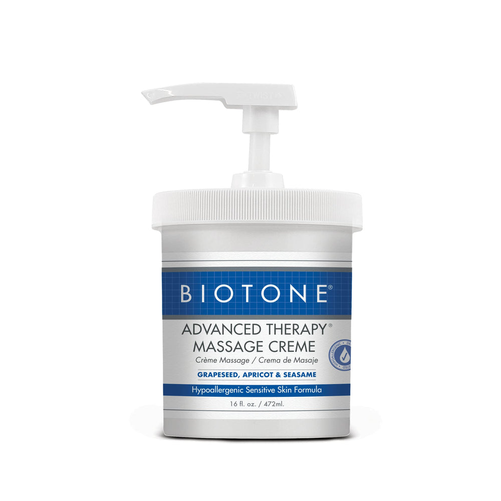 BIOTONE Advanced Therapy Massage Creme bottle and label - front