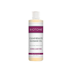 Biotone Clear Results Massage Oil 8 oz bottle - front view