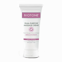 BIOTONE Dual-Purpose Massage Crème bottle with Arnica and Ivy Extracts