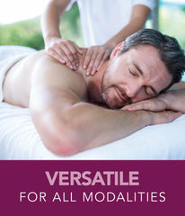 Close-up of linens showing easy wash-out of Biotone massage crème