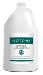 BIOTONE Plant Plus Massage Lotion 128 oz bottle with eco-conscious branding