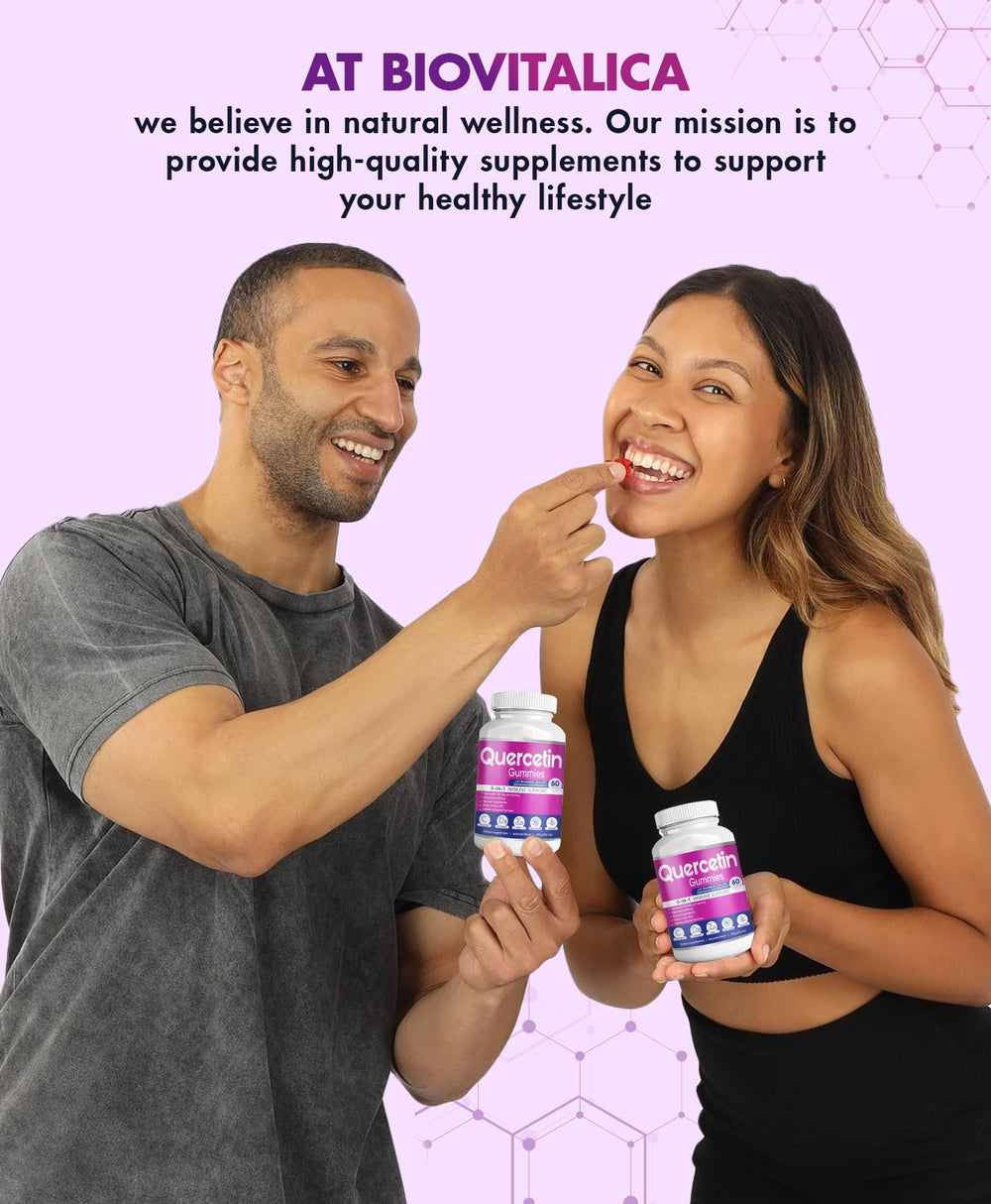 BioVitalica Quercetin Gummies two-pack view for convenient daily routine.
