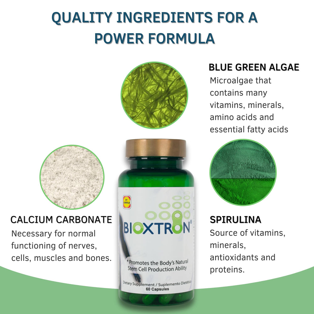 Ingredients of blue-green algae and spirulina for wellness