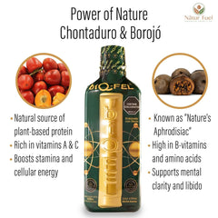 Product packaging: BIQ-FEL 500ml bottle.