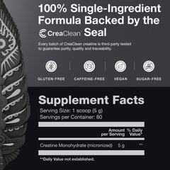 Birdman Creatine packaging front label showing vegan, gluten-free, sugar-free