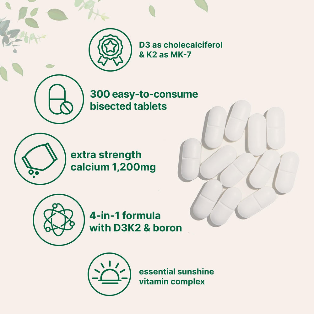 Bisected coated calcium tablet designed for easy splitting