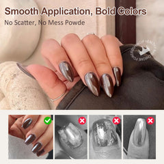 BISHENGYF Mermaid Pearl Chrome nail powder chocolate tone with warm shimmer