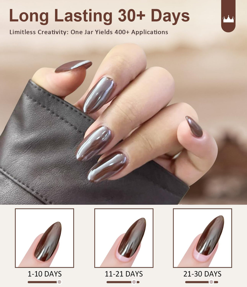 BISHENGYF Mermaid Pearl Chrome nail powder copper glow for luxe accents