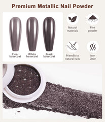 BISHENGYF Mermaid Pearl Chrome nail powder green hue for fresh metallic flair