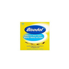 Bisodol Indigestion Relief Tablets X 100 bottle with label