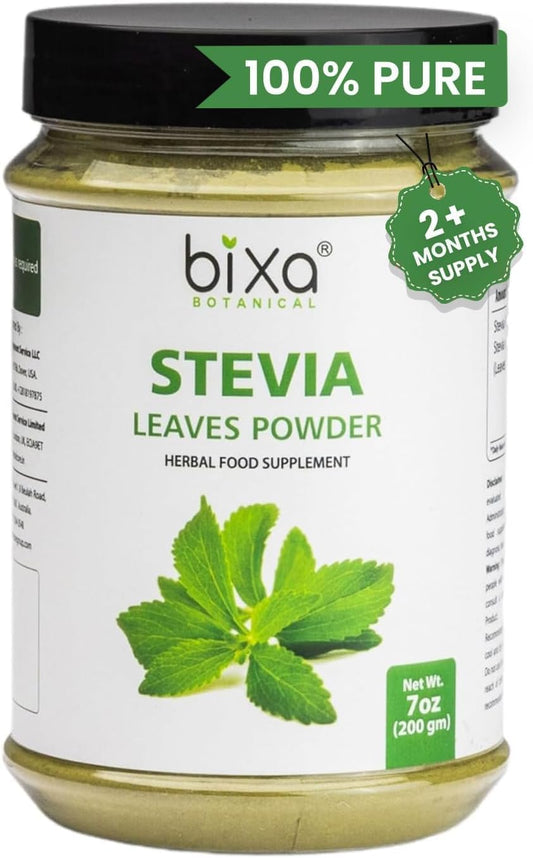 Front view of Bixa Botanical Stevia Powder 200 g