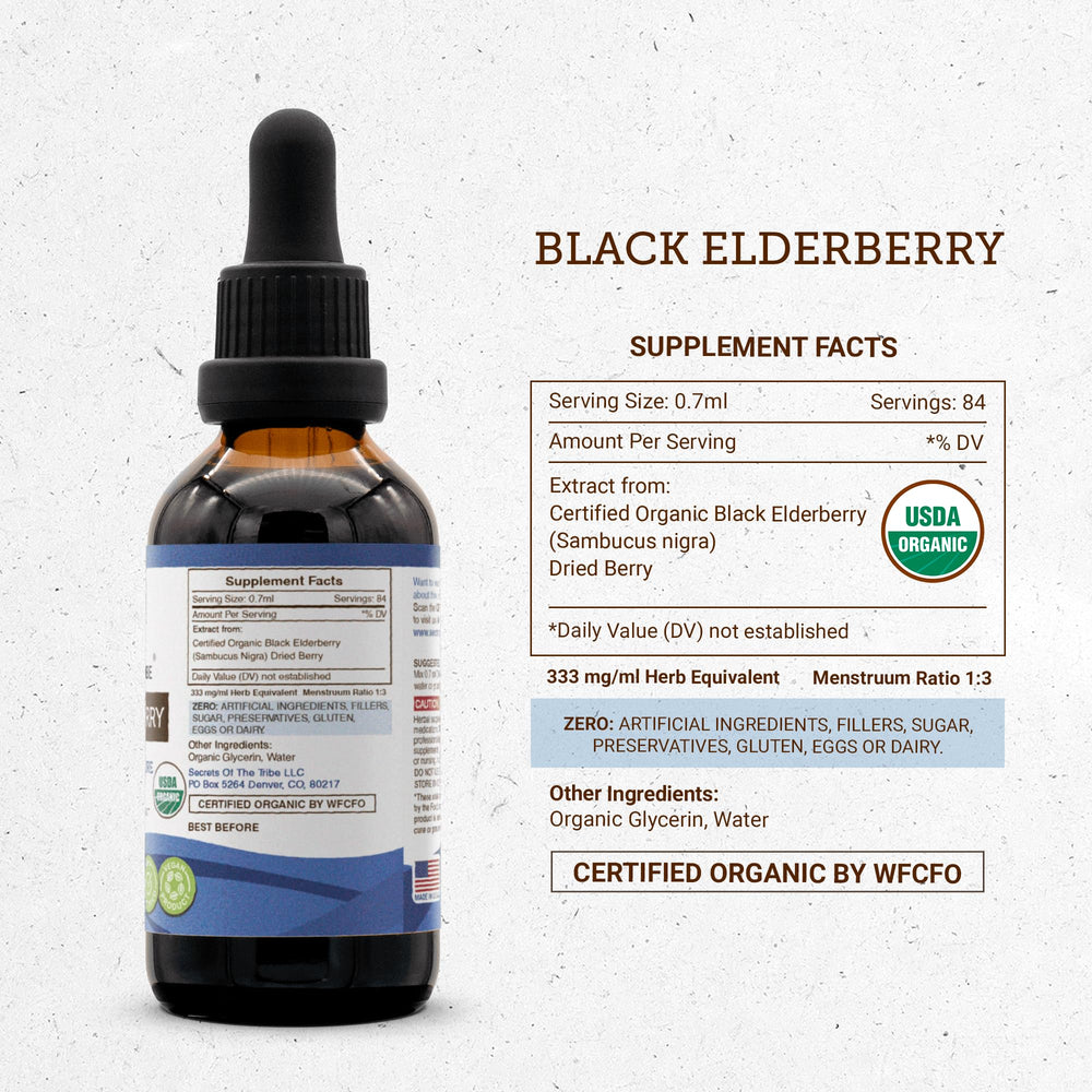Dosing dropper with Black Elderberry tincture