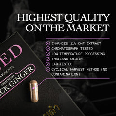 Black Ginger extract standardized to 16% methoxyflavones and 11% DMF