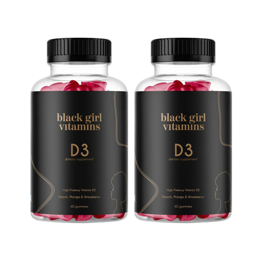 Front packaging view of Black Girl Vitamins Vitamin D3 Gummies