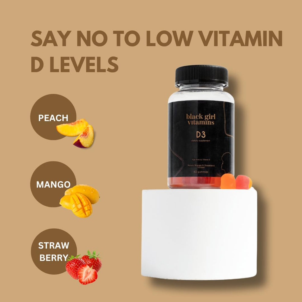 Nutrition label for Vitamin D3 gummies