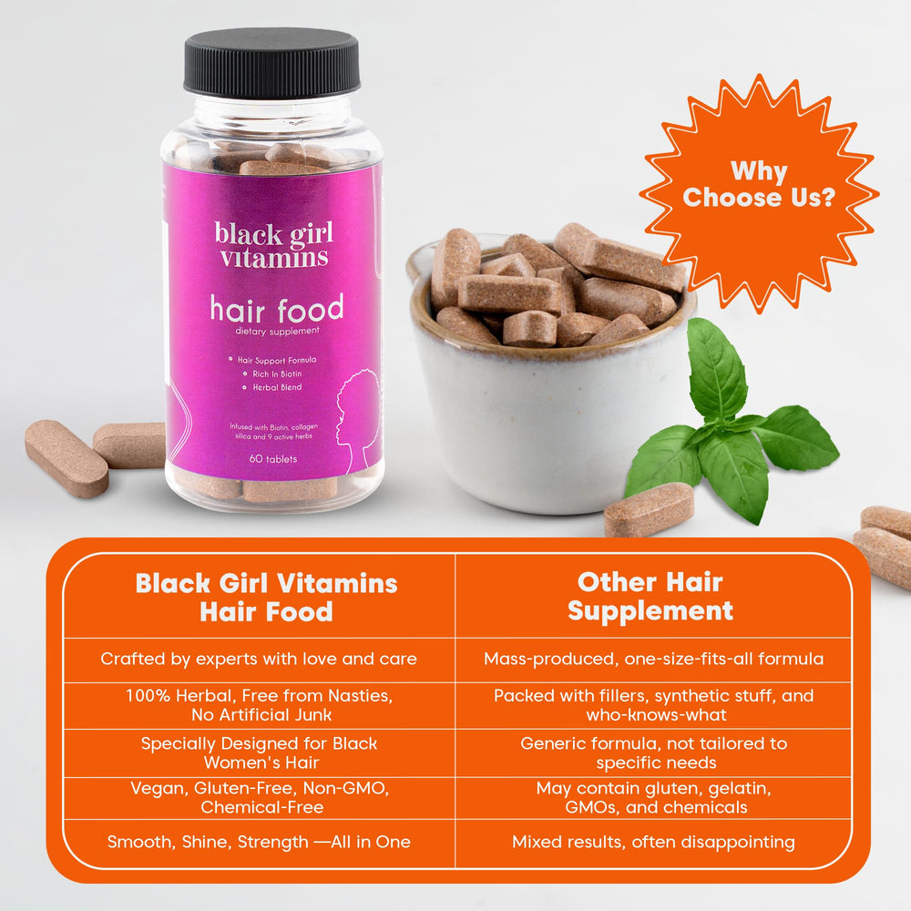 Hair Food supplement capsules on a white surface