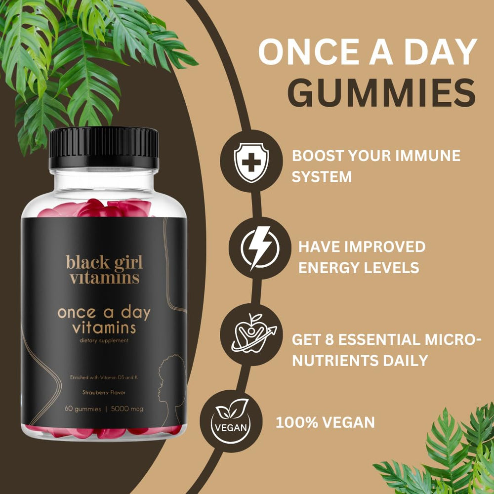 Nutrition facts and ingredients panel for the gummy multivitamin