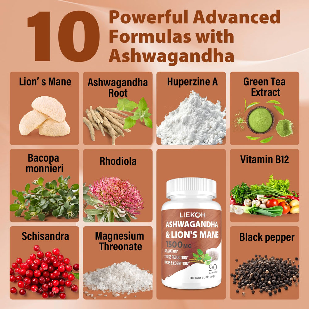 Black pepper extract enhances absorption of Ashwagandha and Lions Mane