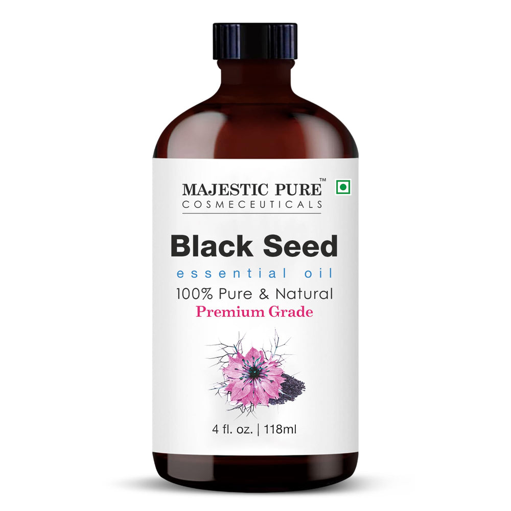 Amber glass bottle with built-in dropper for black seed oil