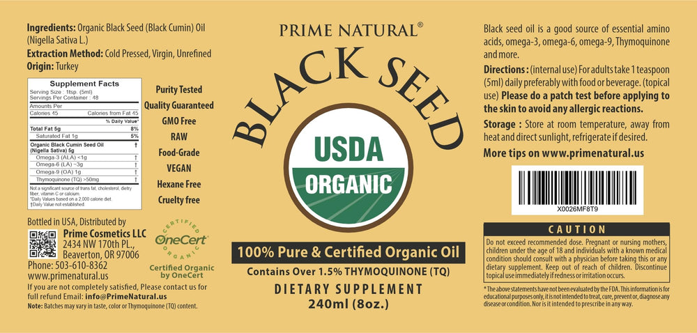 Black seed oil digestive wellness 8oz bottle