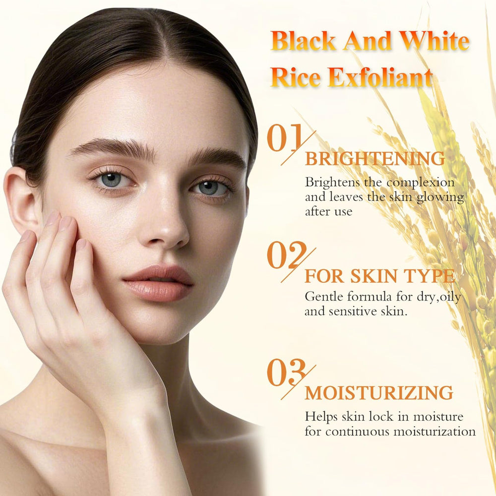 Black and White Rice Peeling body use for smoother, hydrated skin.