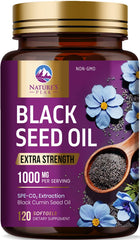 Front view of Black Seed Oil 1000mg softgels bottle