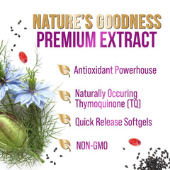 Immune support with premium black seed oil