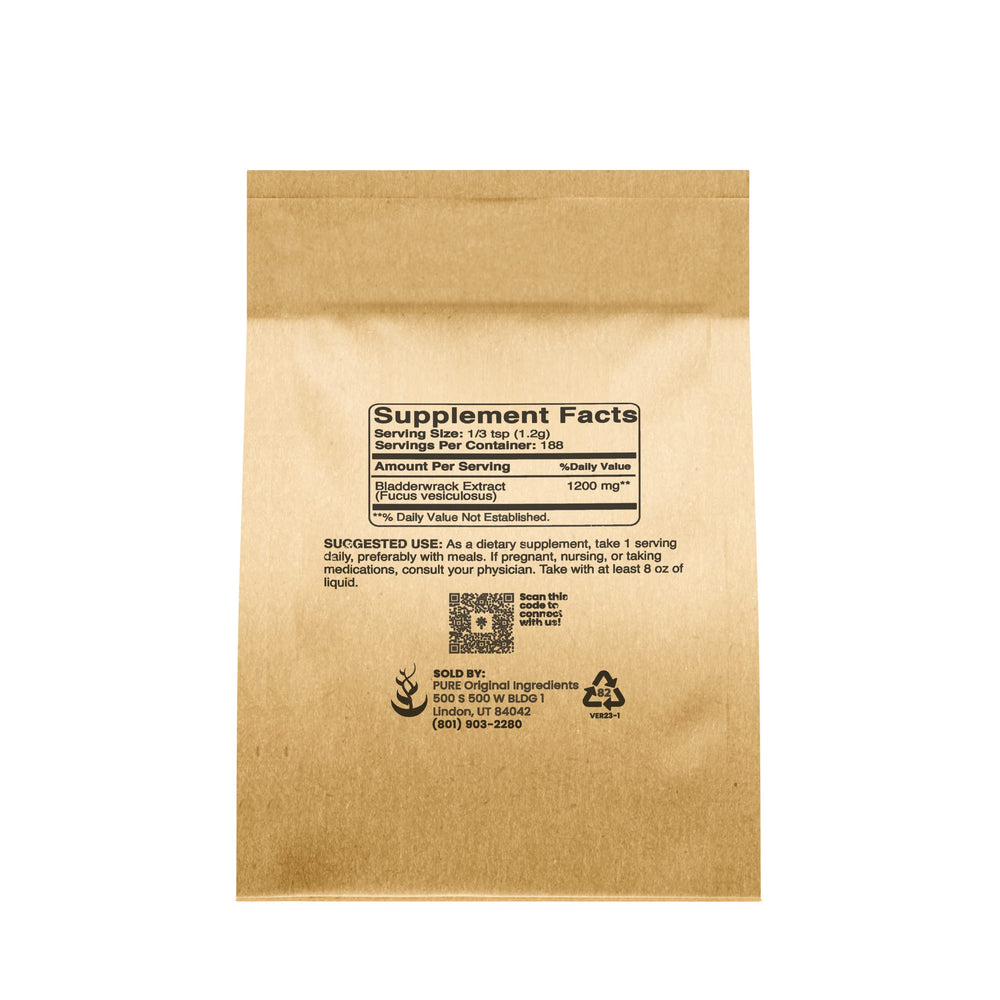 Close-up of bladderwrack powder texture