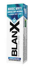 Italian-quality packaging of BlanX Nordic White toothpaste