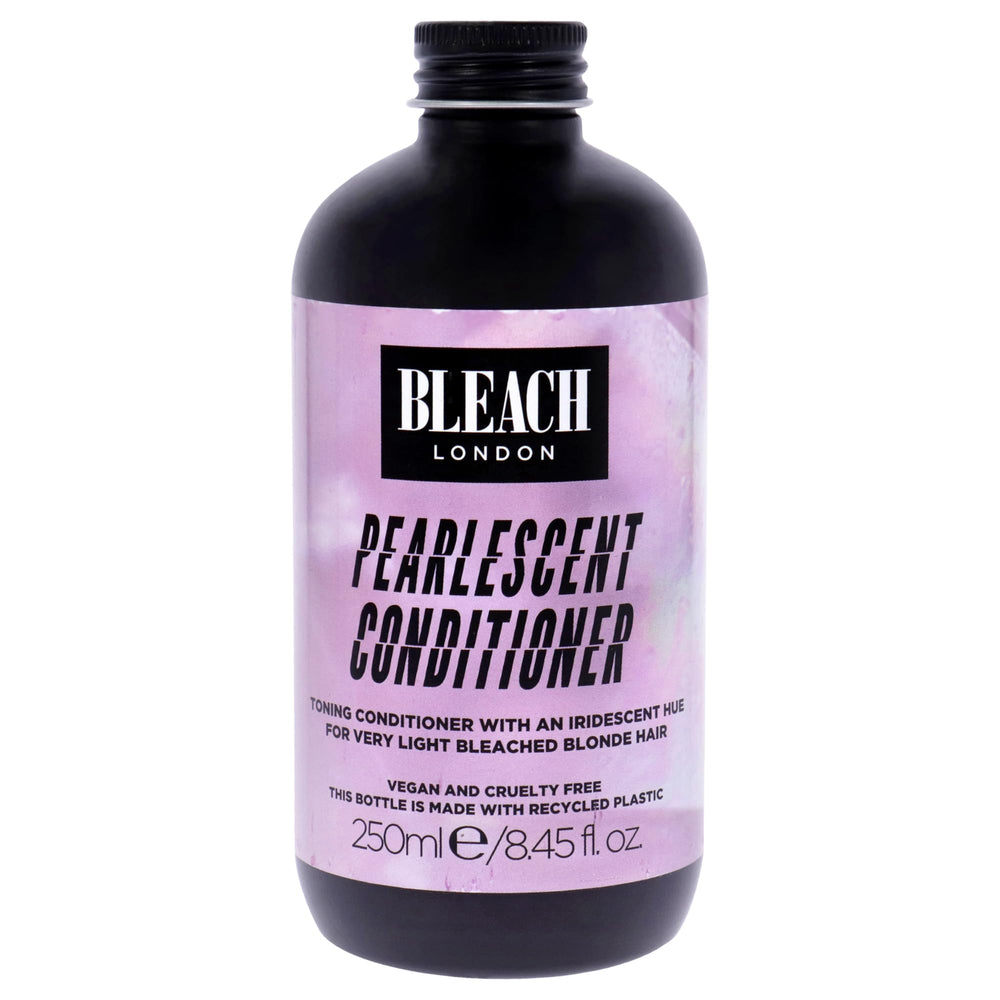 Bleach London Pearlescent Conditioner bottle showing pearlescent shimmer for color-balanced hair.