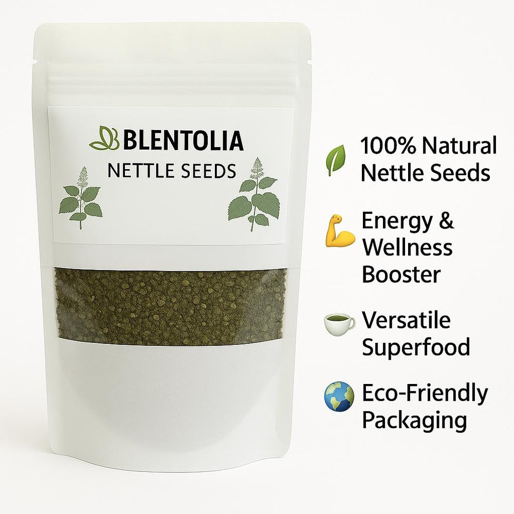 Nettle seeds sprinkled on a smoothie for a health boost