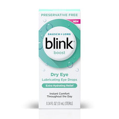 Blink Boost dropper close-up delivering soothing lubrication for dry eyes.