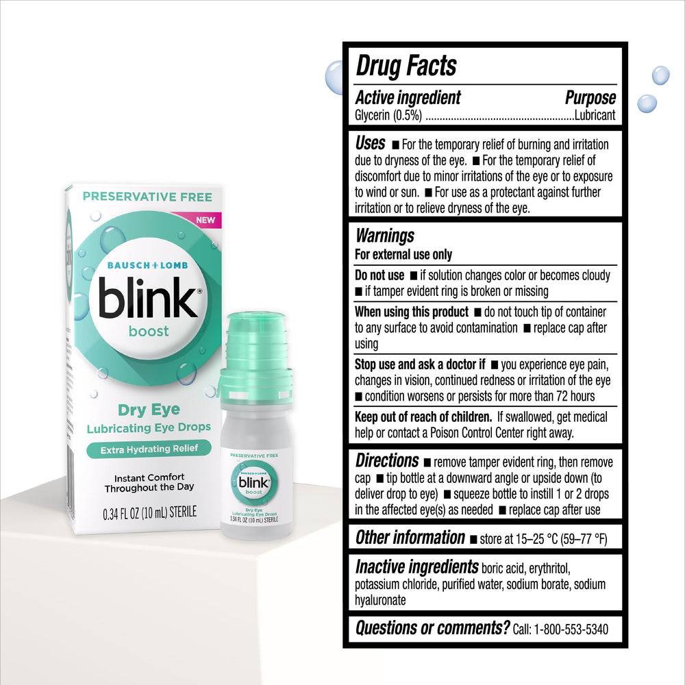 Blink Boost delivers silky moisture with clear vision after application.