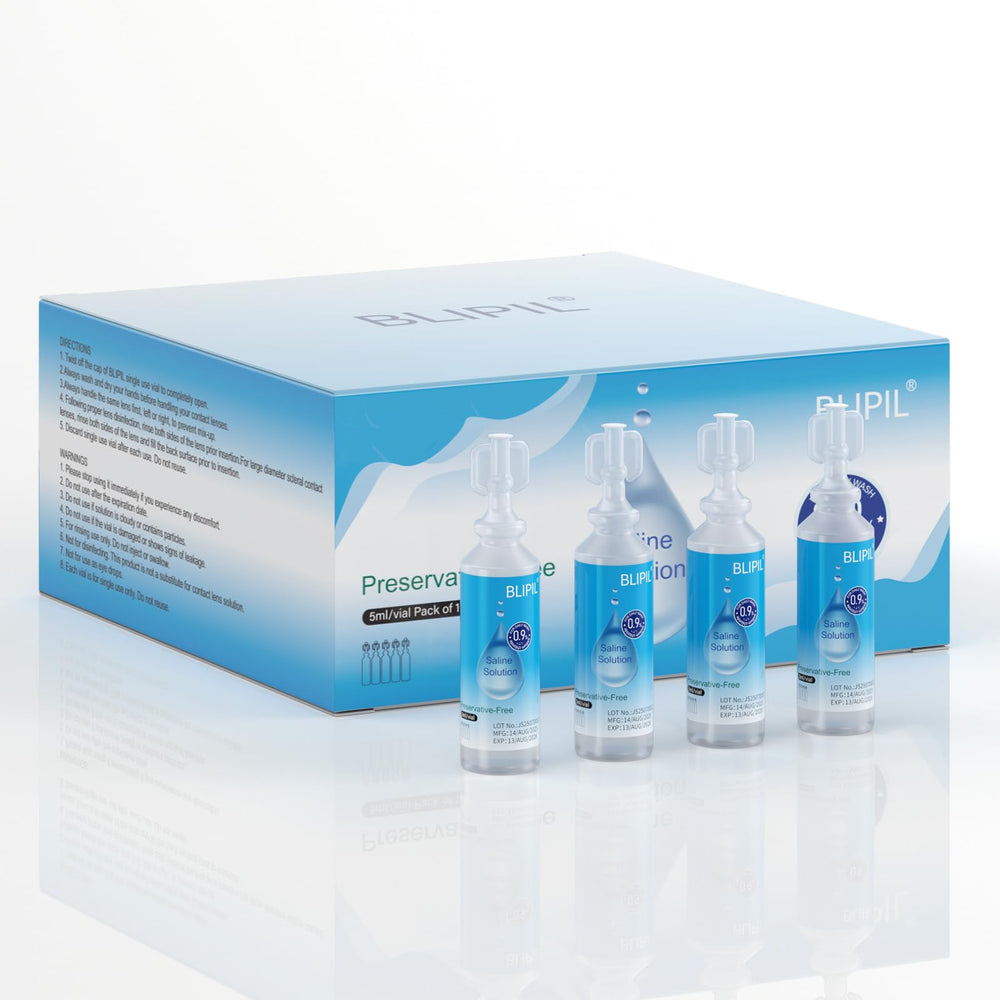 BLIPIL saline vials 5mL travel size front view