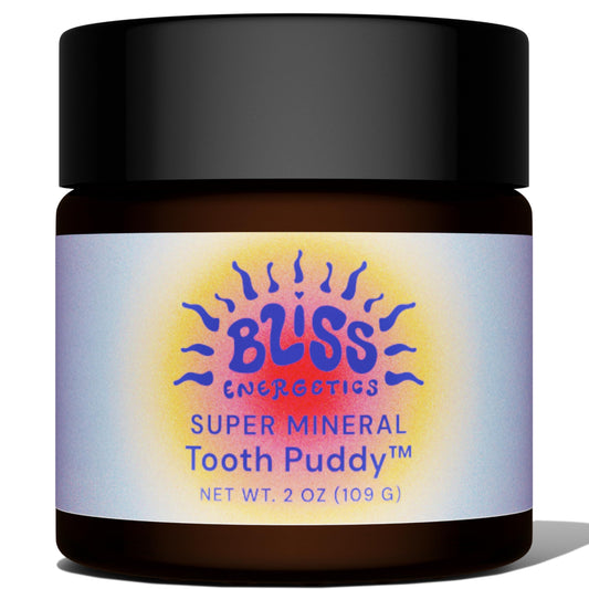 Bliss Energetics Remineralizing Tooth Puddy jar with label