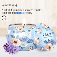 Candle jars with lids from BlissfulOasis set