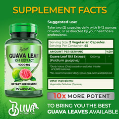 Bliva Guava Leaf Extract capsules packaging