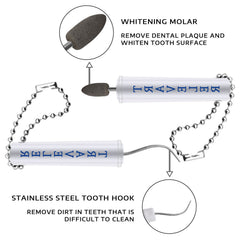 Close-up of the metal dental picks
